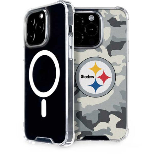 NFL Pittsburgh Steelers Camo iPhone 15 Pro MagSafe Case